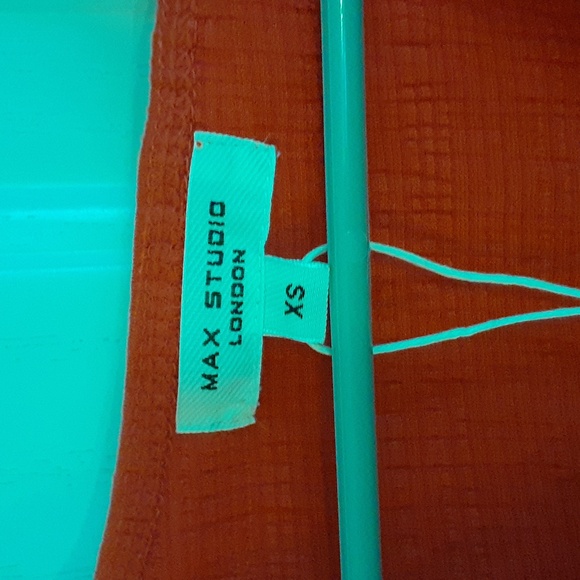 Size xs red ruched top by Max studio - Picture 2 of 5